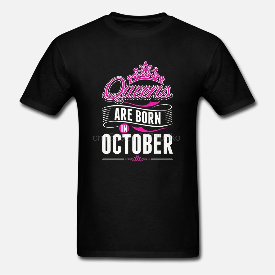 

Camiseta para hombre Queen Are Born In October-Camiseta para mujer