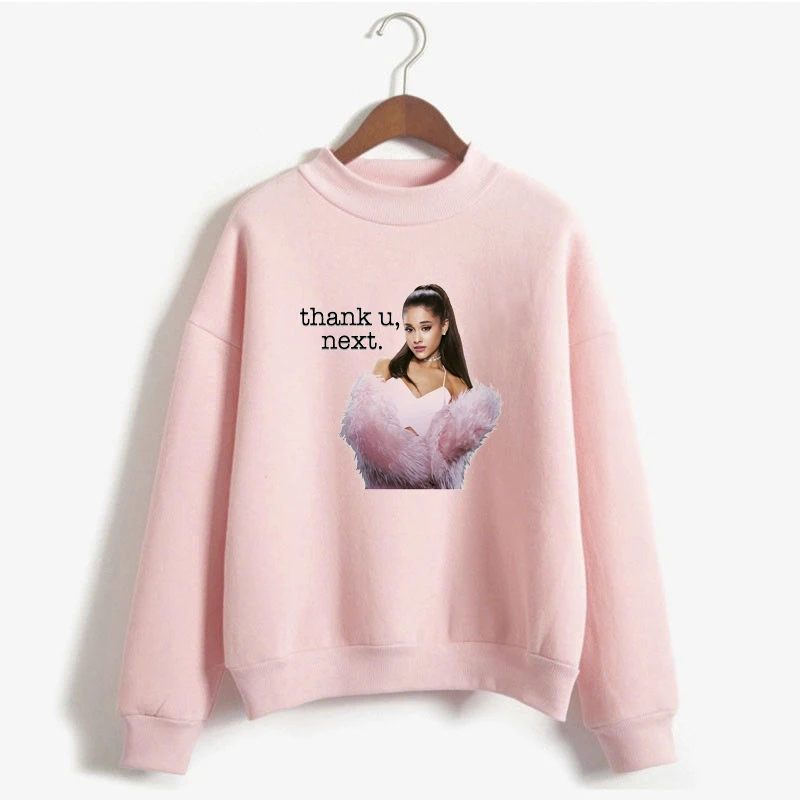 Pink Розовые толстовки с капюшоном для женщин Ariana Grande Harajuku пуловер Kawaii размера плюс толстовка с капюшоном - Цвет: Pink