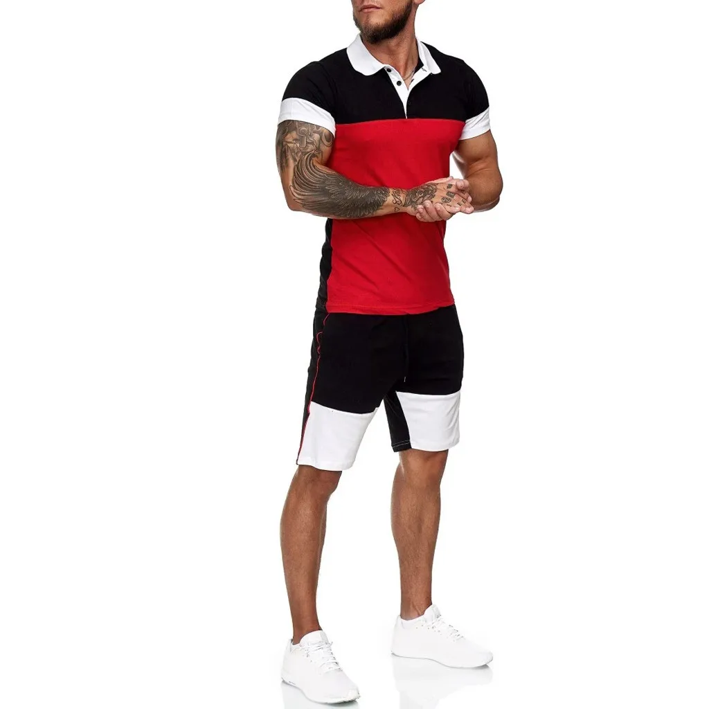 Новинка 2020 летний мужской спортивный костюм мужские Брендовые повседневные