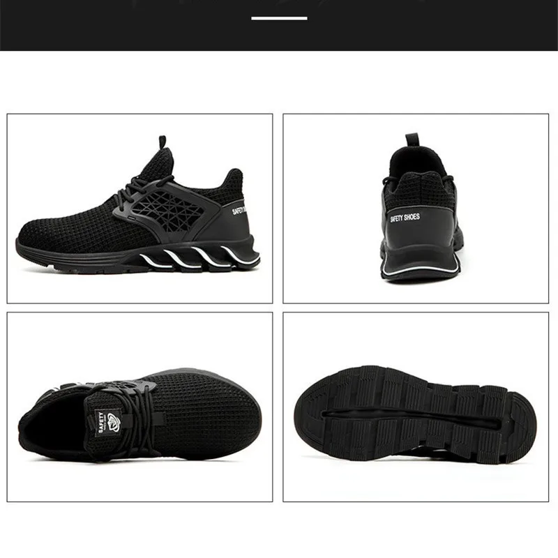 

men's steel-toed work shoesforBreathability and leisurelightwesmash-proofpuncture-resistant and non-slip Round Toes Work shoes