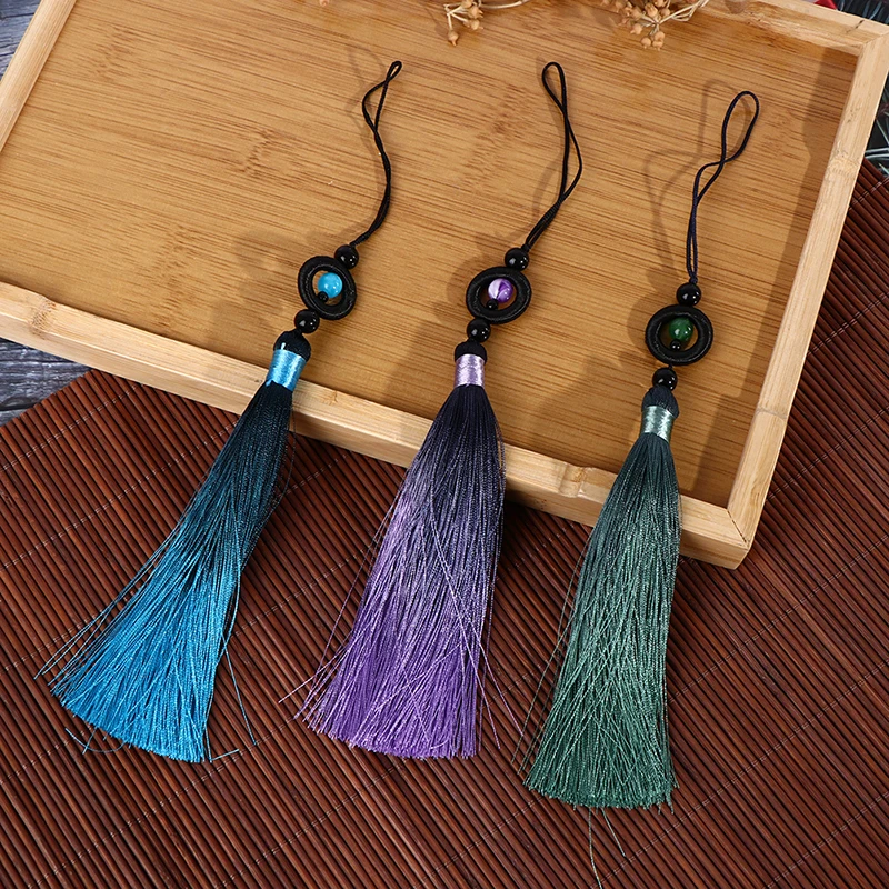 

1Pcs New Black Ring Beads Tassels DIY Curtain Garment Clothes Bag Car Decorative Craft Supplies Classical Style Tassel Pendant
