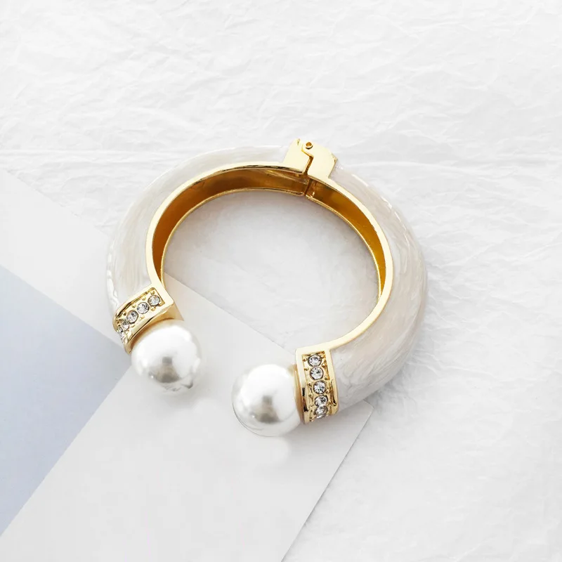 Изысканный роскошный великолепный модный браслет с жемчугом для женщин