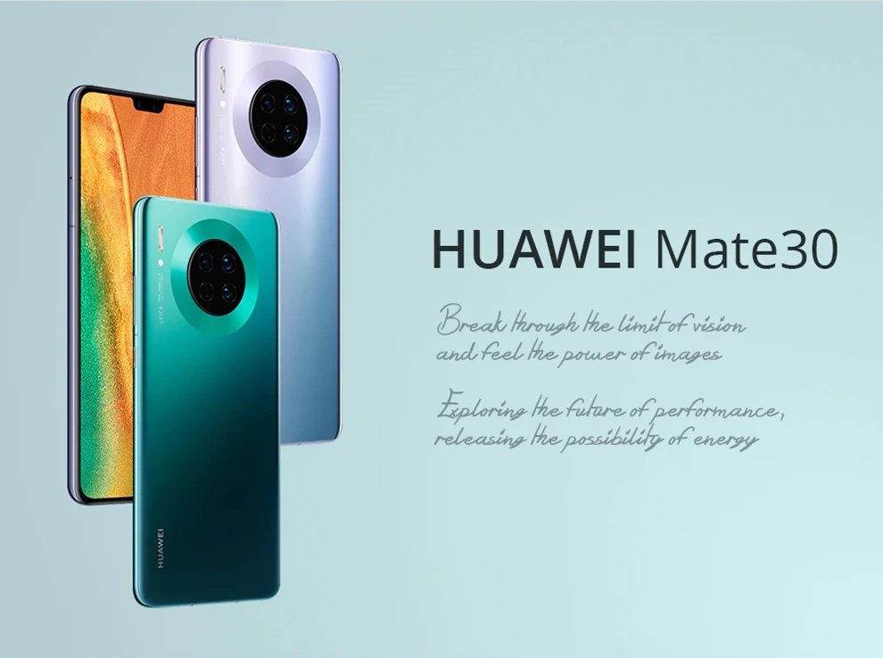 Новая модель huawei mate 30 смартфон Kirin 990 Android 10,0 6,62 дюймов OLED 40.0MP+ 16.0MP+ 8.0MP+ 24.0MP 40 Вт супер зарядное устройство+ Qi IP53