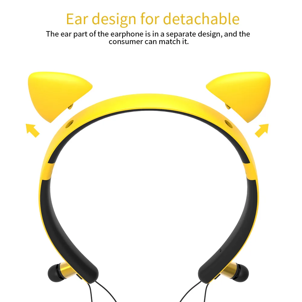 Bluetooth наушники с милой кошкой для косплея беспроводные стереонаушники магнитная