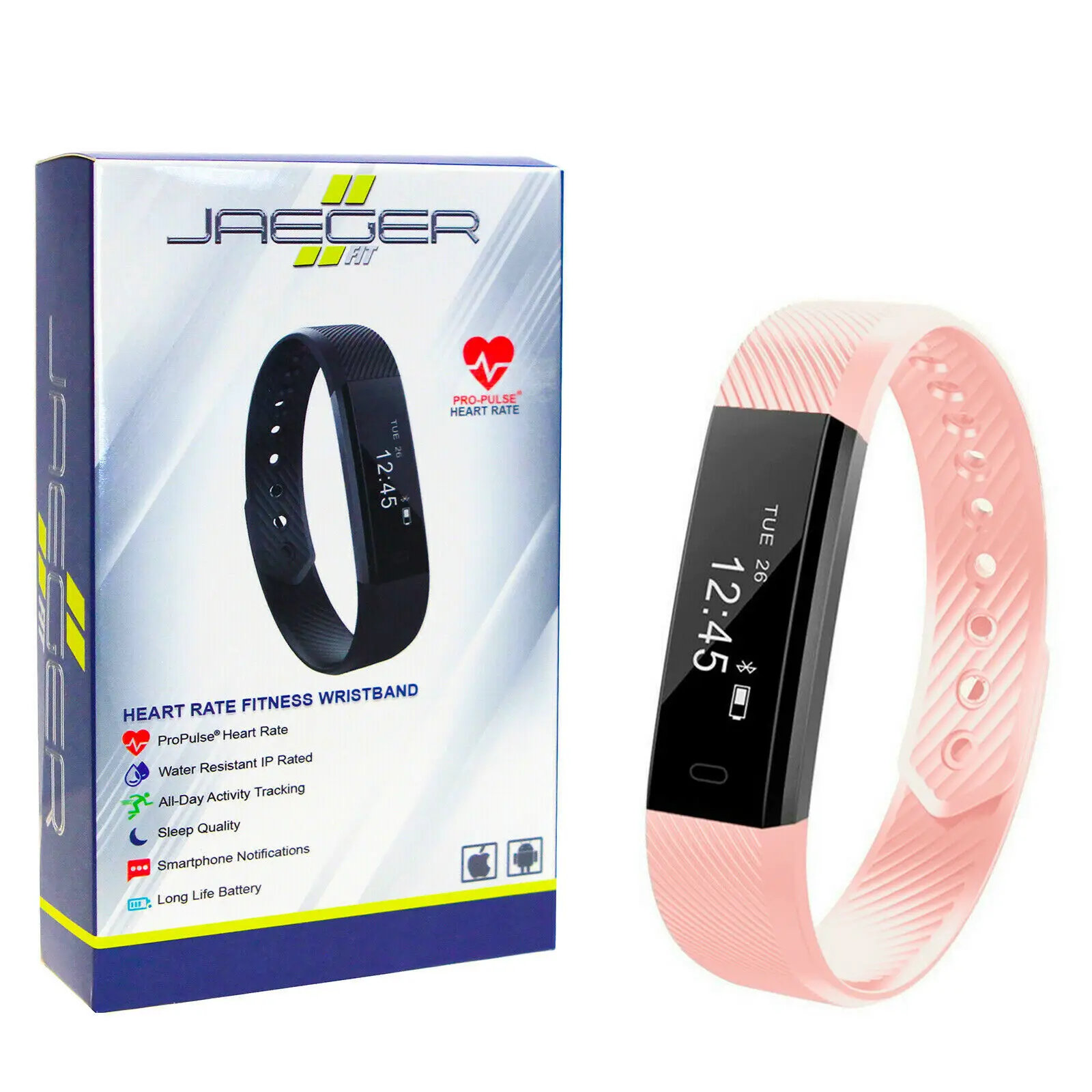 

Fitness Tracker Watch Jaeger Alta PINK HR Heart Sleep Step Smart Watch Fitbit Tp