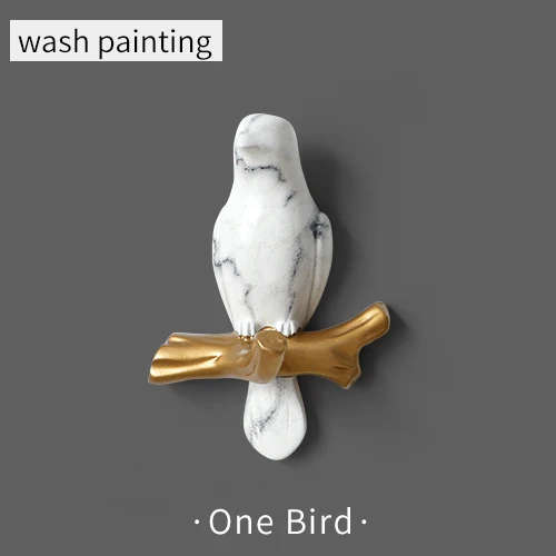 White 1bird Настенный декор с птицами из смолы прививка стены крюк Дети орнамент держатели ключей стойки Домашнее пальто одежда полотенце шляпа Сумочка держатель Вешалка для сумок - Цвет: White 1bird
