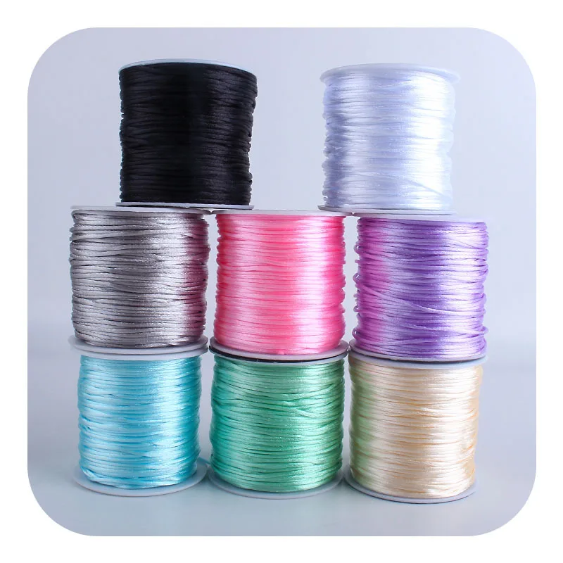 

20m Nylon Rope Baby Pacifier Chain Accessory Braided Rope Teether Necklace Pendant Lanyard Handmade DIY Pacifier Clip Satin Rope