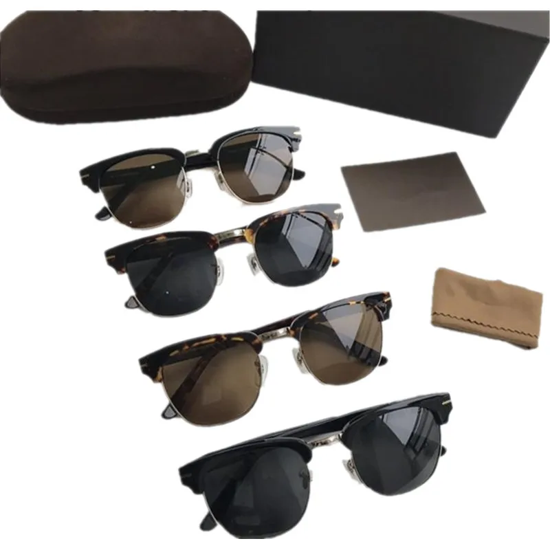 

Hotsale Men Eyebrow Square Polarized Sunglasses UV400 51-20-140 for Acetates Metal Plank Goggles