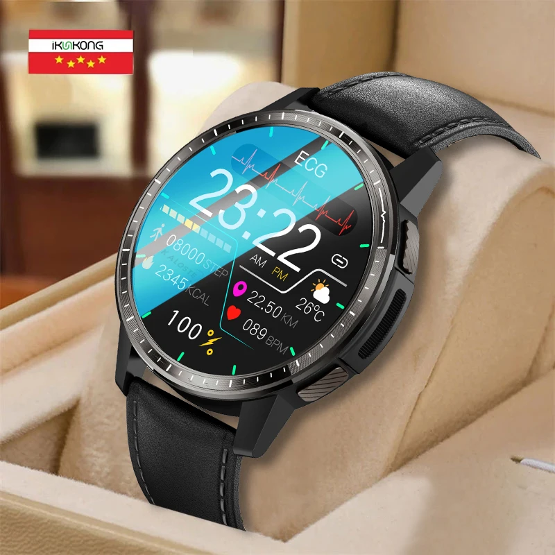 Смарт-часы мужские водонепроницаемые с пульсометром оксиметром и датчиком