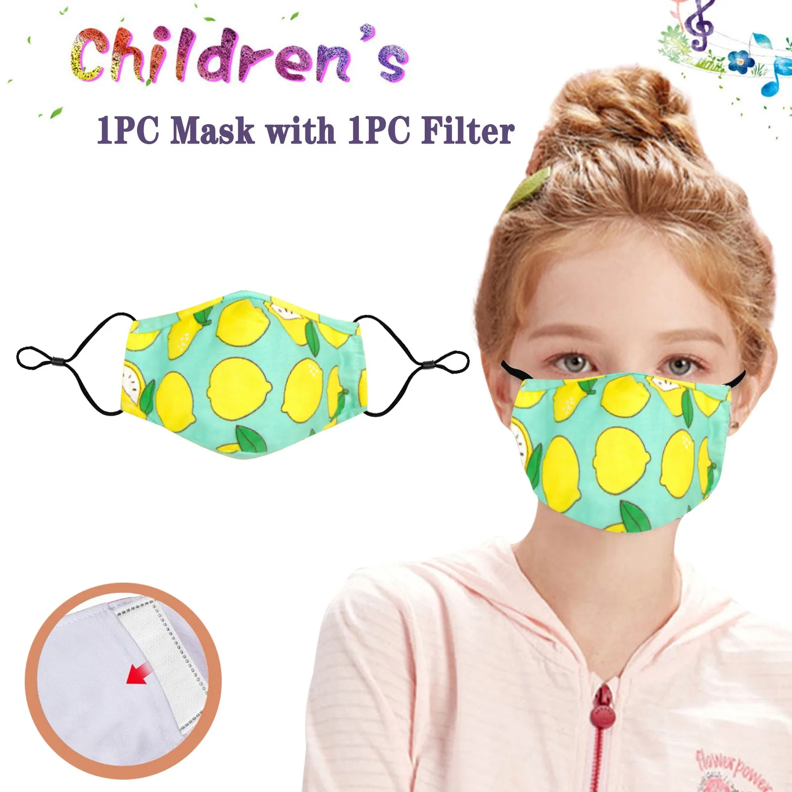 1 шт. маска для рта многоразовая моющаяся безопасная петля ушей дышащая с Fliter