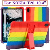 for nokia t20 10 36 android nokia t20 ta 1392 soft silicon case stand cover back protective tablet cover protect shell