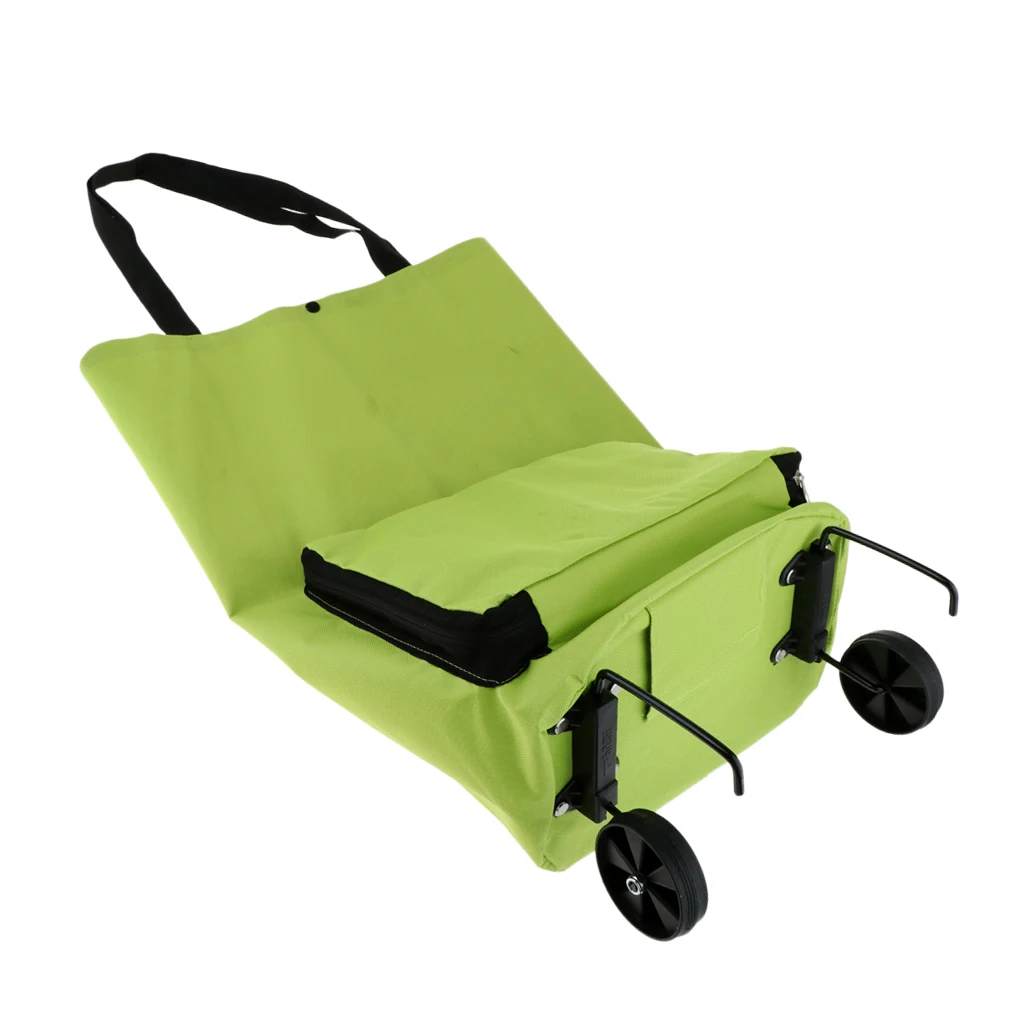 Складная хозяйственная сумка с колесами складная продуктовая корзина для