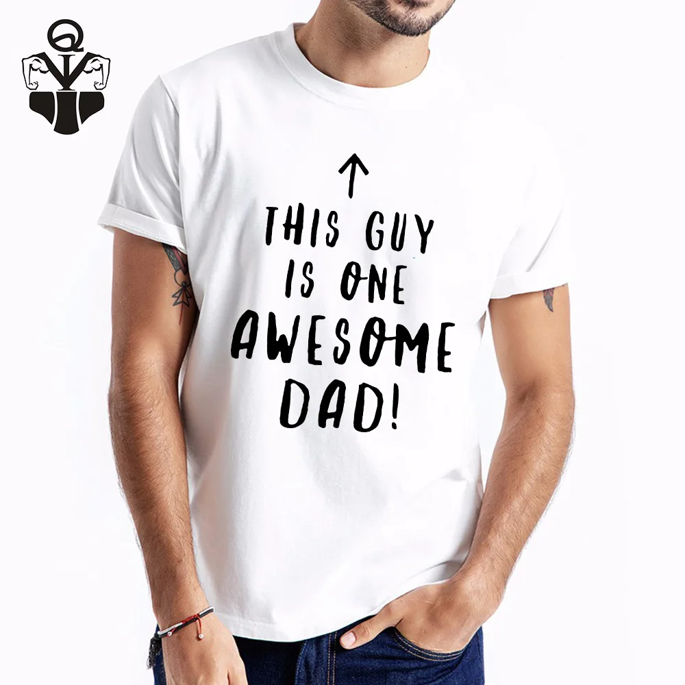 QIM мультфильм печати этот человек один удивительный папа мужская футболка мода