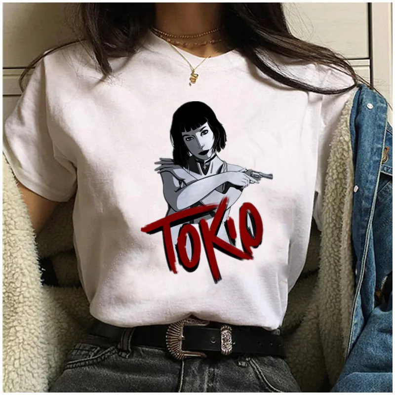 Maycaur The House of Paper T Shirt New Money Heist Women La Casa De Papel Tshirt Funny Top Tee Fashion Female Clothes T-shirts | Женская