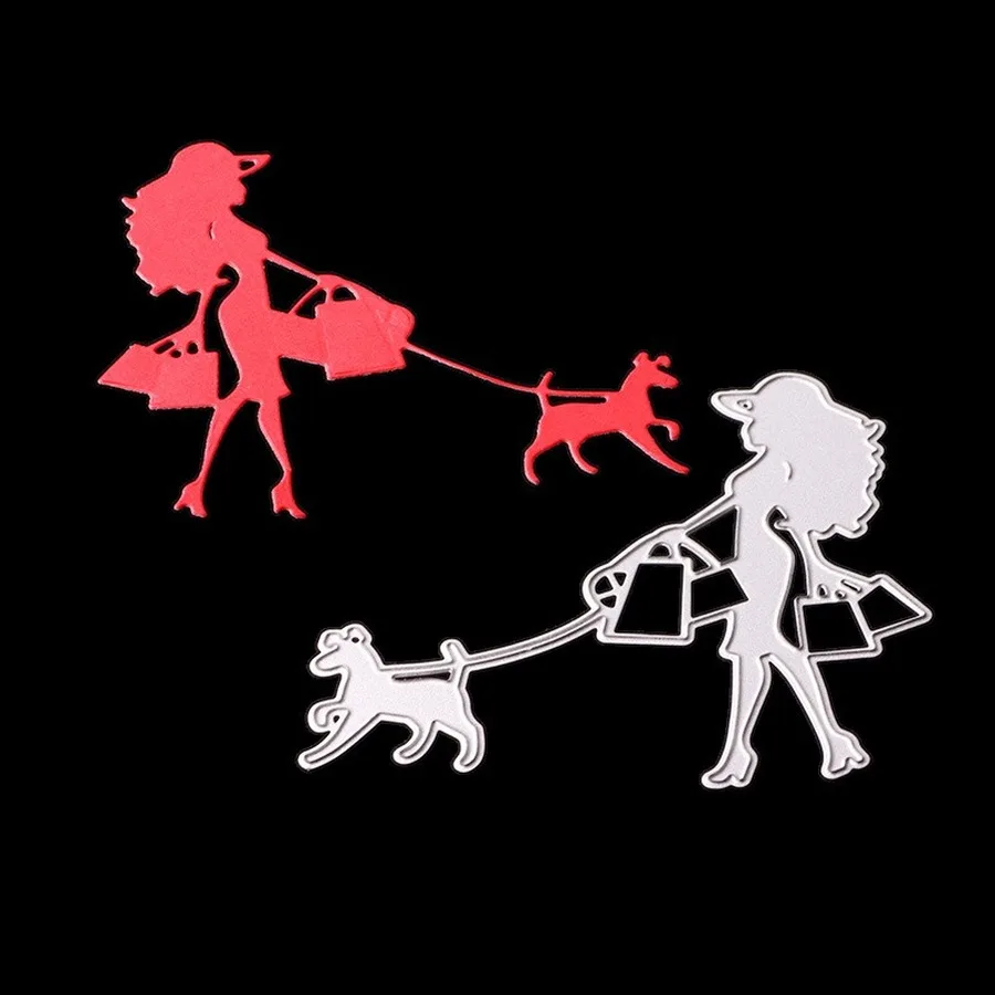 Модные дамские Вырубные штампы для вырезания собак Alinacraft скрапбукинга открыток