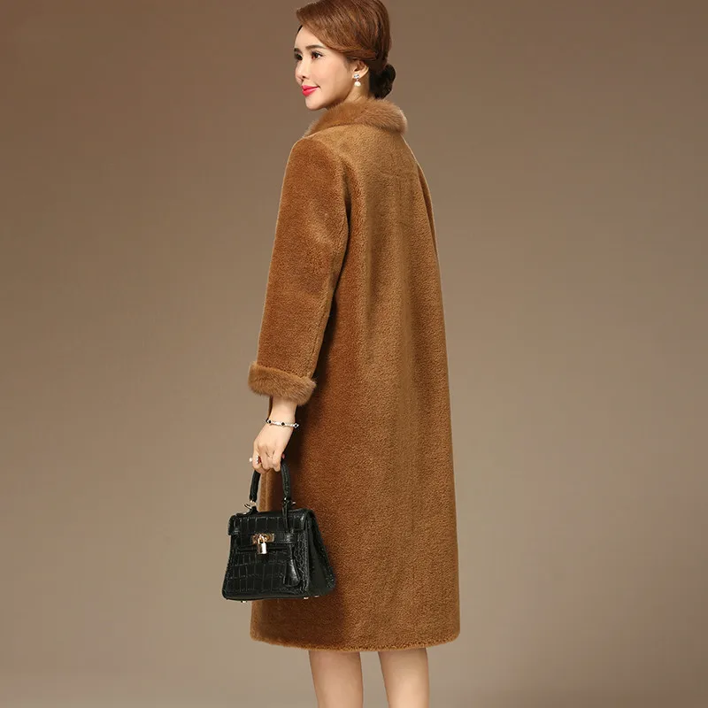 Пальто из натурального меха Женская осенне зимняя куртка женская одежда 2021