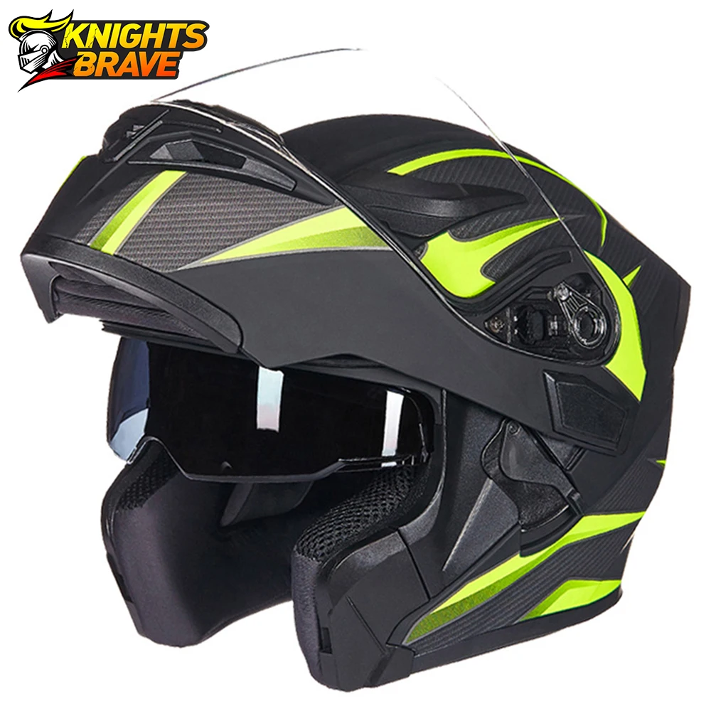 GXT Motorcycle Helmet Flip Up Motocross Helmets Full Face Casco Moto Motorcycle Capacete Motorbike Riding Helmet Doublel Lens