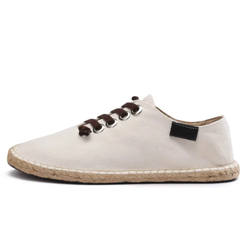 

2020 Style Hemp Insole Fisherman Breathable Shoes Cool Summer Canvas Shoes Men Sneakers Casual Flat Shoes for Men ZH100426