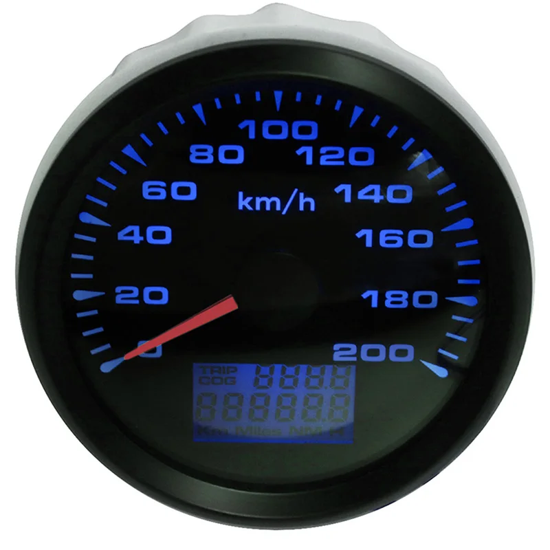 7 цветов с подсветкой цифровой GPS измеритель скорости 200 км/ч для лодки морской