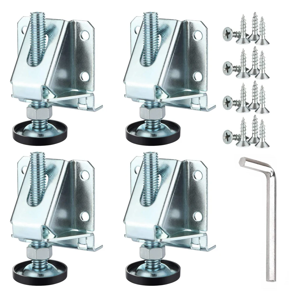 4 шт. углеродного Сталь регулируемая ножка ноги опоры для тяжелых условий