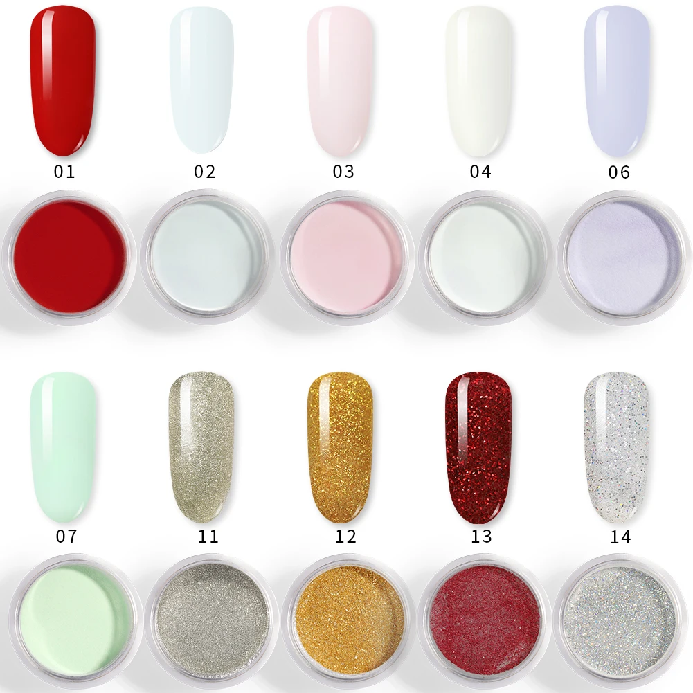 10 Pcs Powder Set COSCELIA Набор для маникюра Dip порошок гель для ногтей Набор Полный маникюр инструменты набор все для ногтей художественный Гель-лак для ногтей Дизайн Комплект - Цвет: 10 Pcs Powder Set