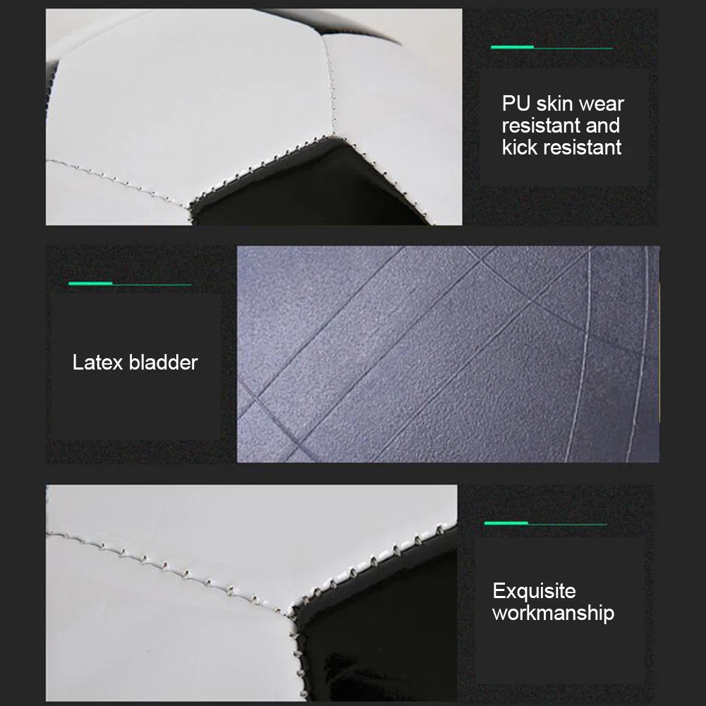 

Classic Size 4 5 Faux Leather Wearproof Football Soccer Goal Team Match Training Ball for Student Team Children Adult Match