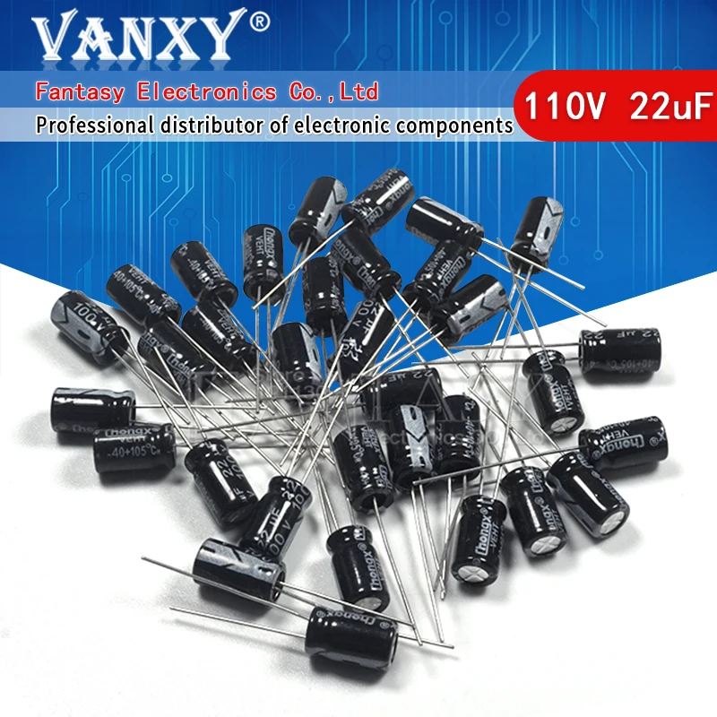 50 шт. электролитический конденсатор 100 в 22 мкФ 6 х11 мм|electrolytic capacitors|22uf 100vcapacitor
