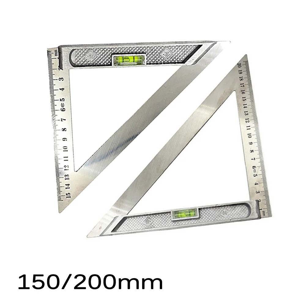 

Woodworking Ruler Squares Portable Measurement Stainless Steel Double-sided Triangle Ruler Angle Protractor Woodworking Tools