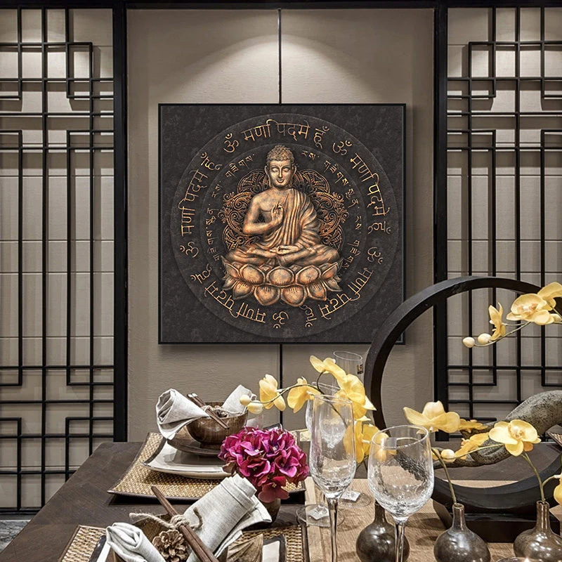 

God Buddha Statue Wall Art Canvas Print Modern Buddha Canvas Art Painting On The Wall Canvas Picture Buddhism Poster Wall Decor
