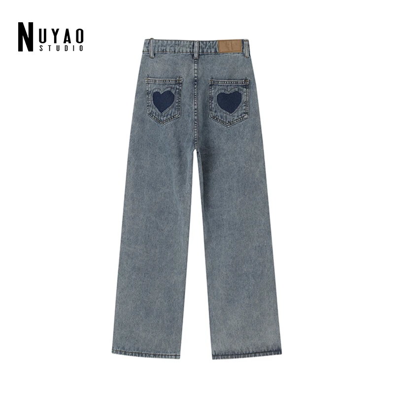 

Женские повседневные уличные джинсы с прямыми штанинами, Длинные Мешковатые винтажные Джинсы бойфренда в стиле Харадзюку с высокой талией,...