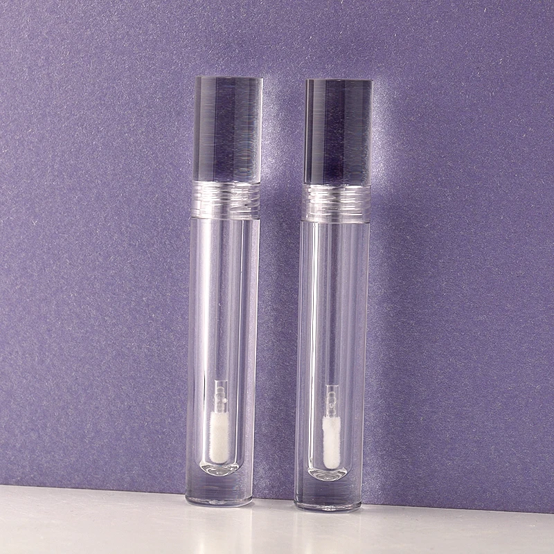 Transparent Lipgloss Tube Empty Lip Glaze Bottle Container Make LOGO Low MOQ 30 Piece Private Label Doe Foot Applicator