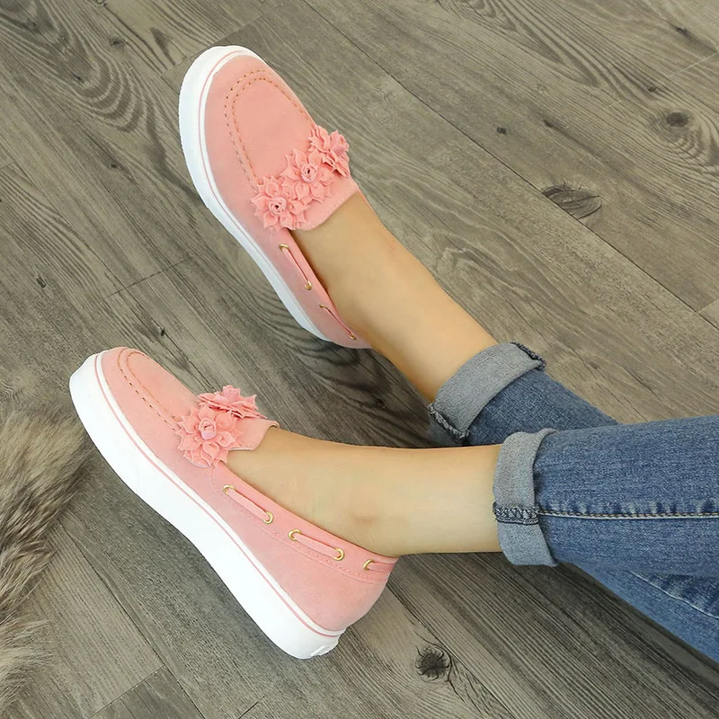 

Women Flats Shoes Loafers Round Toe Slip On Platform Casual Shoes Moccasins Footwear Driving Shoes Plus Size 35-43 Trainers
