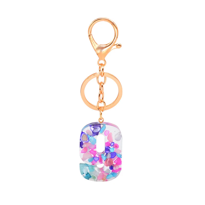 

Fashion Digital Keychain Colorful Acrylic Keychains Jewelry Pendant Bags Accessory