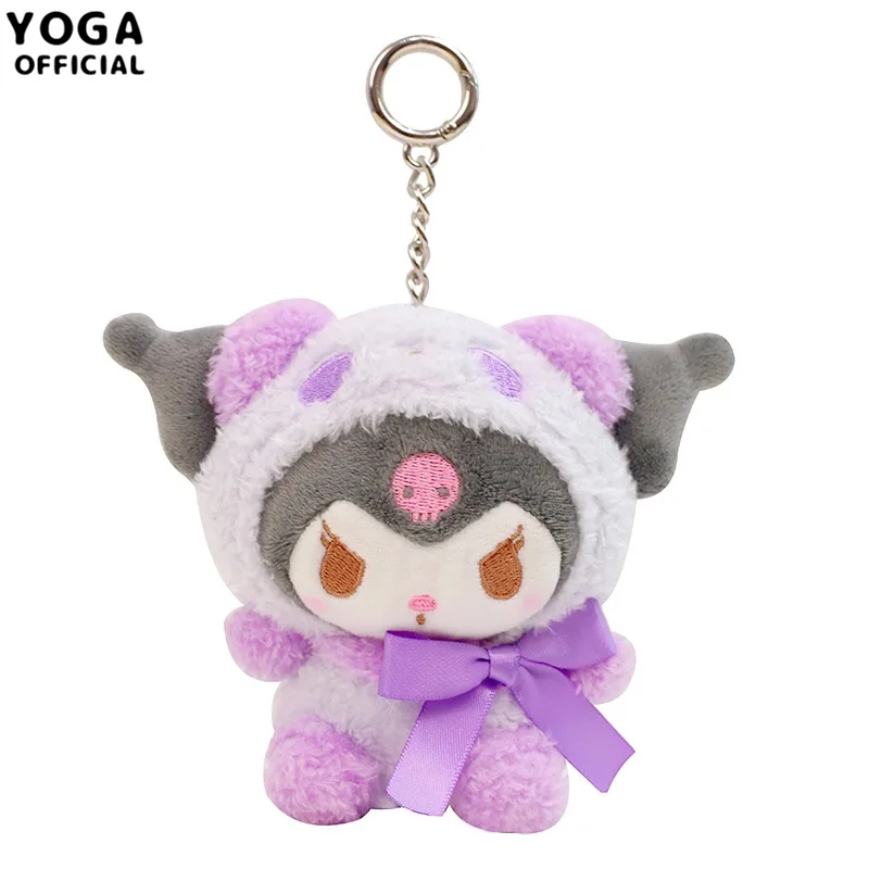 10 см Kawaii Kuromi My Melody Cinnamoroll PC Собака Kitty серия Аниме Мягкие животные плюшевый кулон