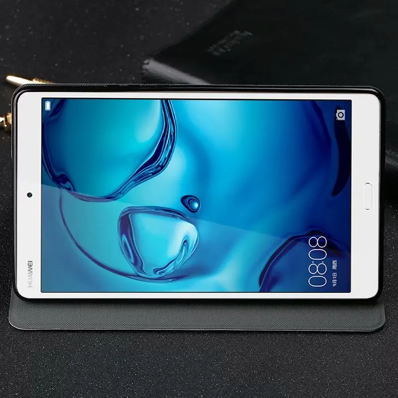 Чехол-накладка для Huawei MediaPad M3 8 4 дюйма из искусственной кожи с подставкой и ручкой