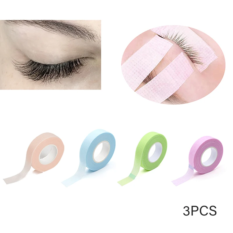 

3pcs/Rolls False Eyelashes Extension Tape Professional Anti-allergy Breathable Micropore Fabric Eye Lashes Grafting Tools