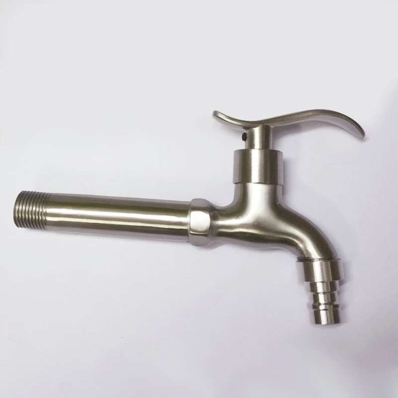 Настенный кран для стиральной машины удлиненный из нержавеющей стали G1/2 резьбы