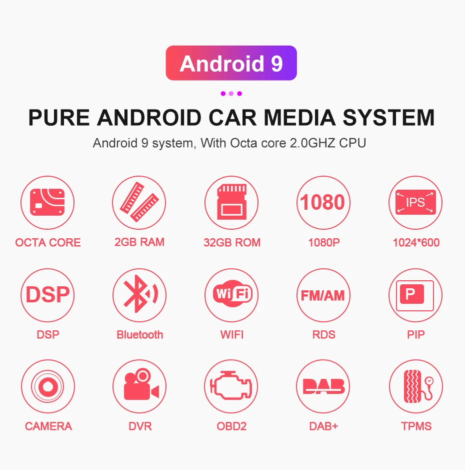Isudar 1 Din Автомобильный мультимедийный Android 9 для Honda/CRV/CR-V 2006-2011 авто радио видео gps Восьмиядерный rom 32 ГБ USB DVR DSP камера