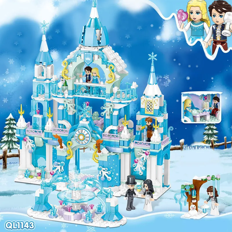 Создатель города Эльзы волшебный ледяной Замок Набор Снежный мир фея принцесса