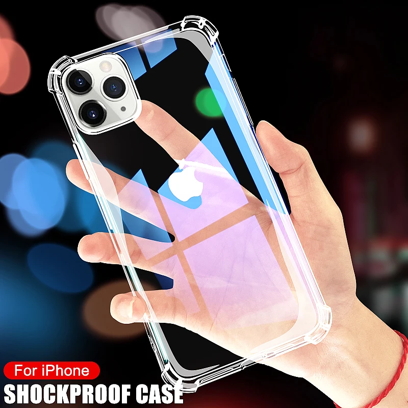 Роскошный противоударный силиконовый чехол для телефона iPhone 11 Pro X XS Max XR 8 7 6 6S Plus 5