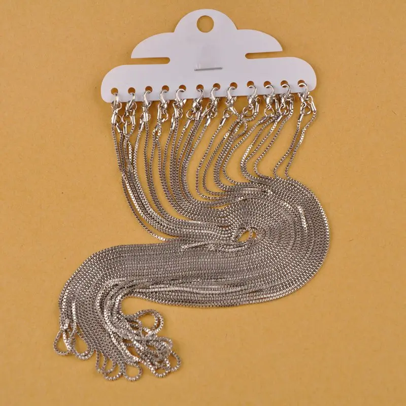 Оптовая продажа 120 шт 2 мм коробка цепь ожерелья цепочки фурнитура для