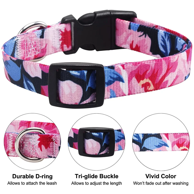 Ошейник для собак 10 стилей богемный регулируемый с принтом | Дом и сад