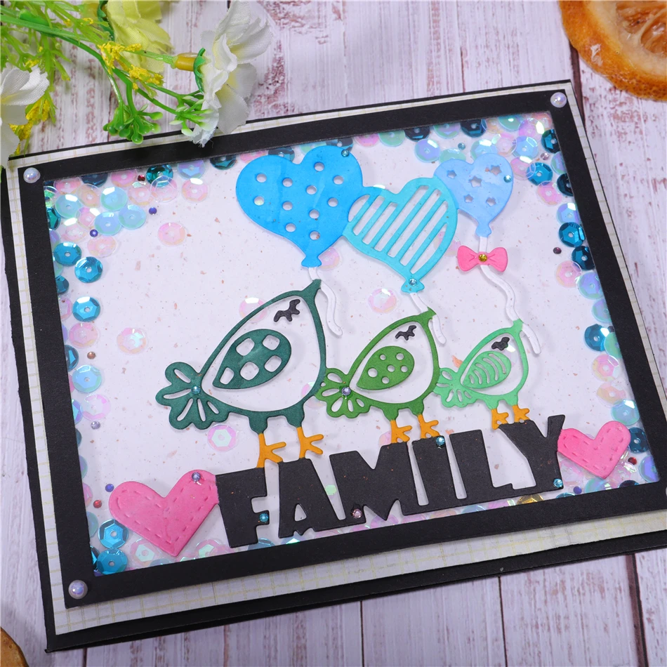 Kokorosa Family Chick с шариком металлические Вырубные штампы новинка 2019 для рукоделия