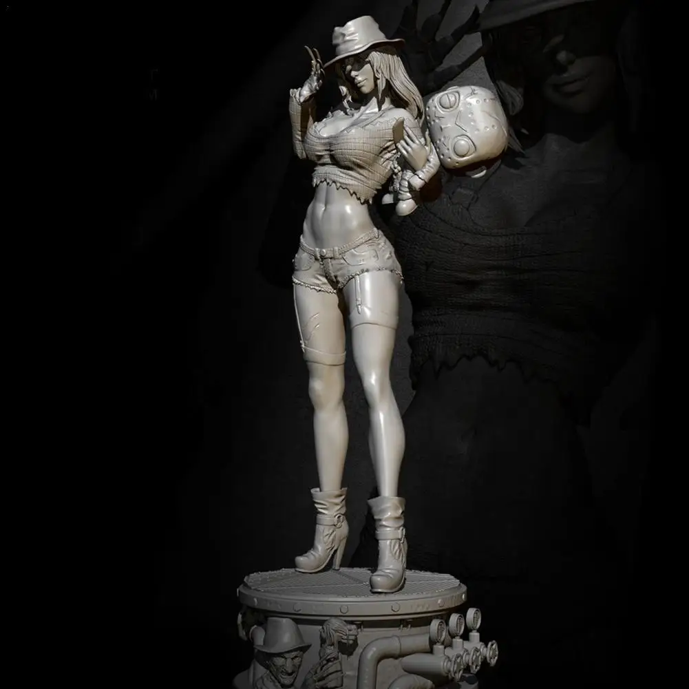 

Montessori Girls Baby Resin Soldier White Model Kits Toy Ornaments Figure DIY Assembly Decor Self-assembled