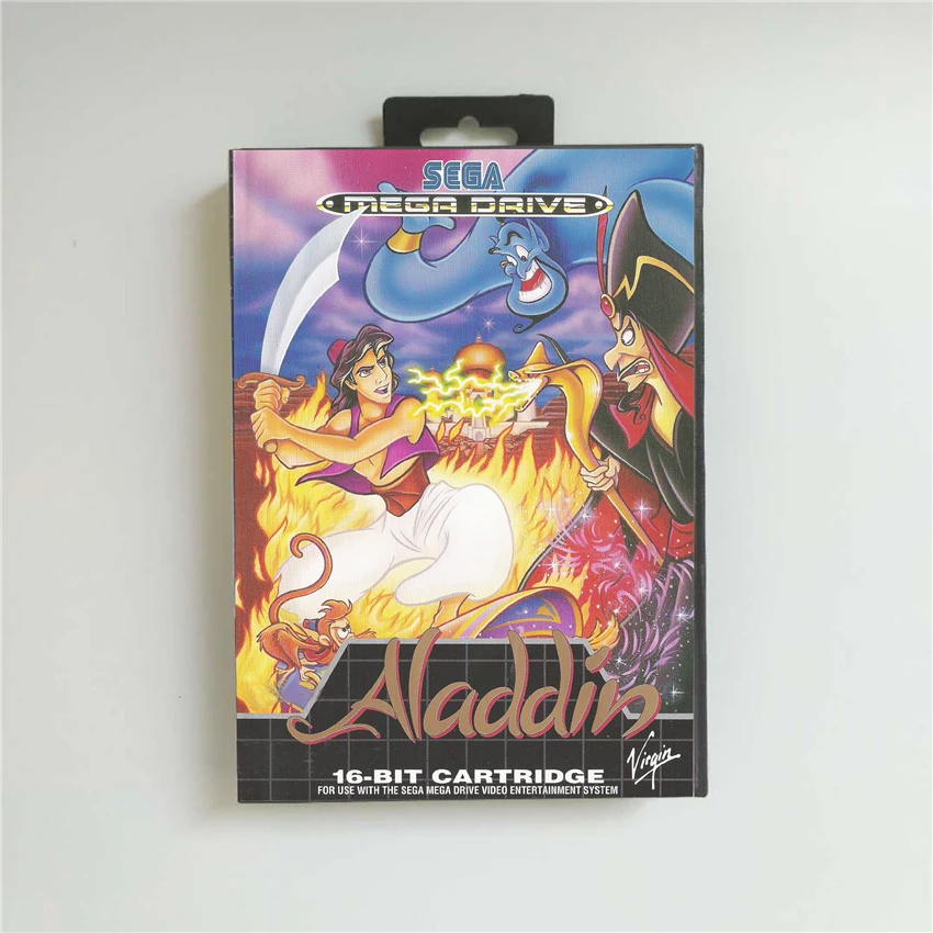 Aladdin-Европейская крышка с розничной коробкой 16 бит MD игровая карта для Sega Megadrive