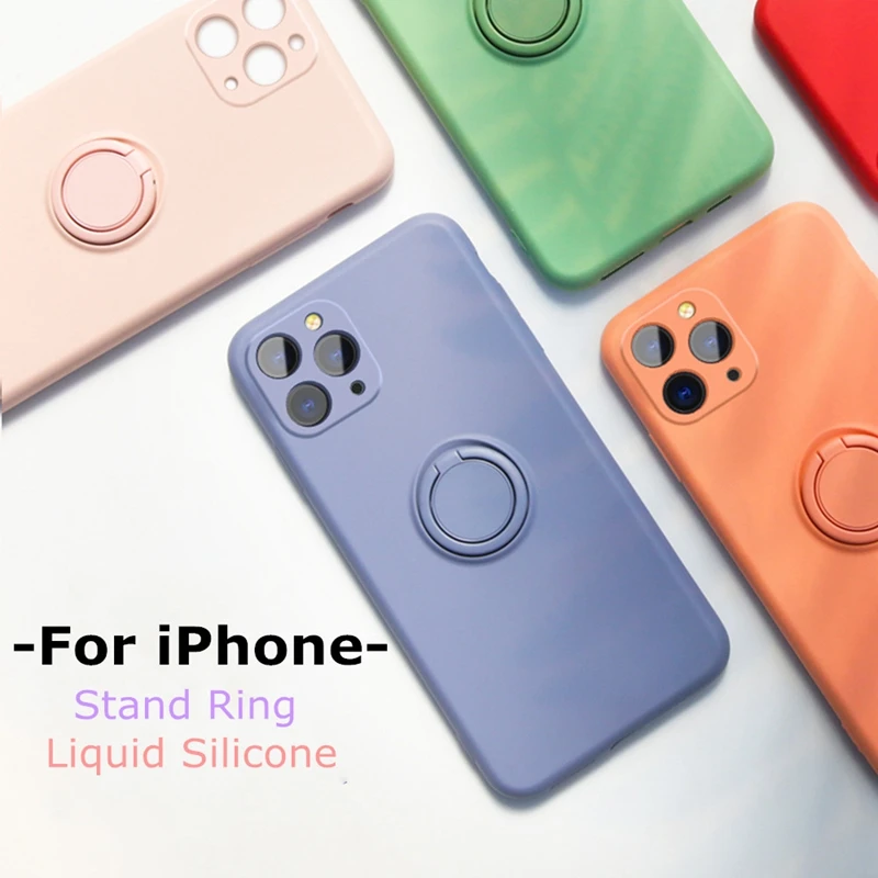 Роскошный мягкий чехол из жидкого силикона для iPhone SE 2020 12 11 Pro Max X XS XR тонкий