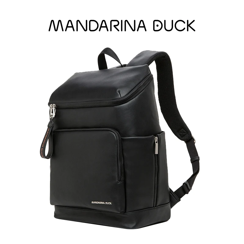 

Mandarina Duck Men's Backpack Italian Leather ICONIC Series Travel Business School Bag Fashion Waterproof Casual Leather Bag