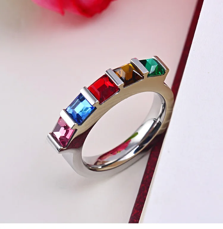 Лазерная вырезка инкрустация из нержавеющей стали пятицветное Радужное