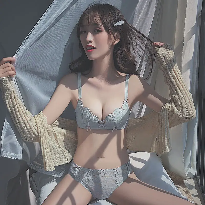 Японское корейское кружевное нижнее белье без стальных вставок женский