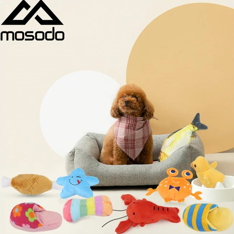 

Игрушки Mosodo с животными, Мультяшные Коты, мягкая пищалка, игрушка для домашних животных, милая плюшевая головоломка для собак, кошек, жевате...